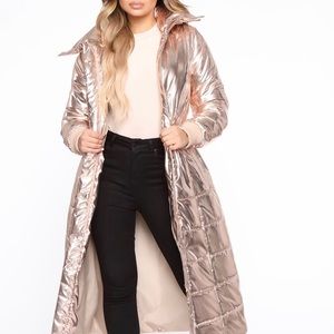 Nwt Rose Gold Puff Jacket small
